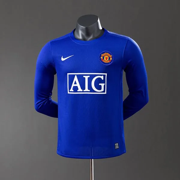 Camiseta de fútbol Manchester United 2008/09 TERCERA MANGA LARGA VERSION JUGADOR